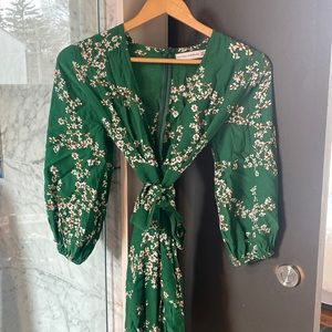 Faithful The Brand Green Floral Wrap